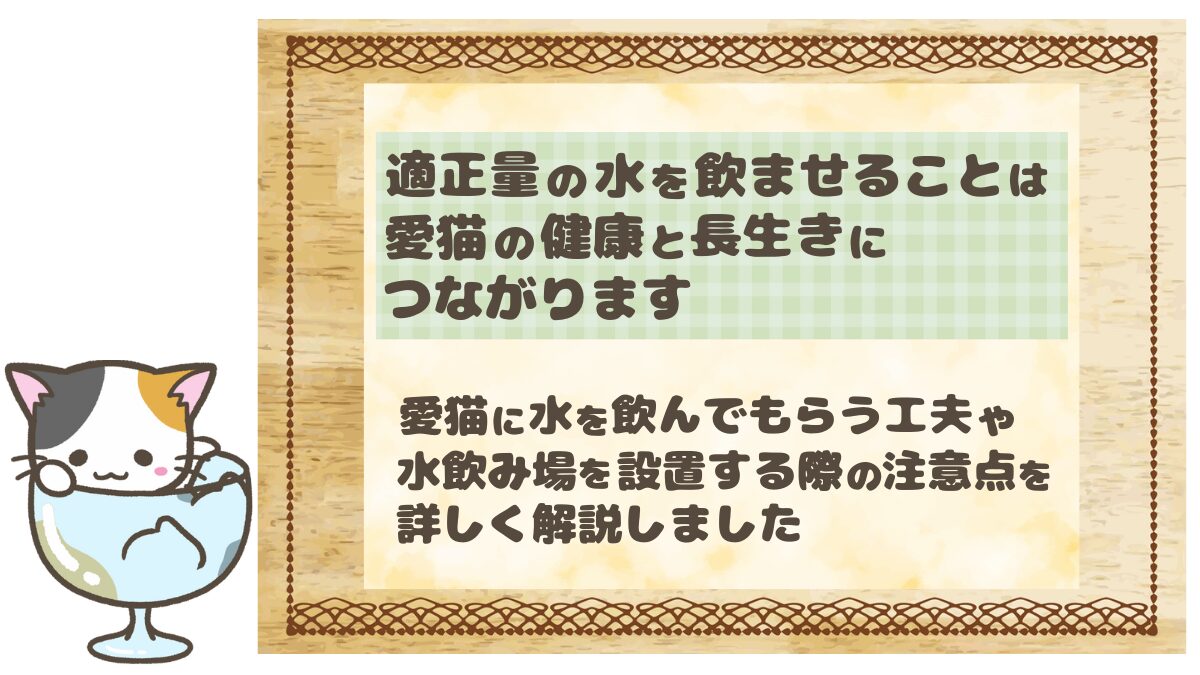 愛猫に水を飲んでもらう工夫